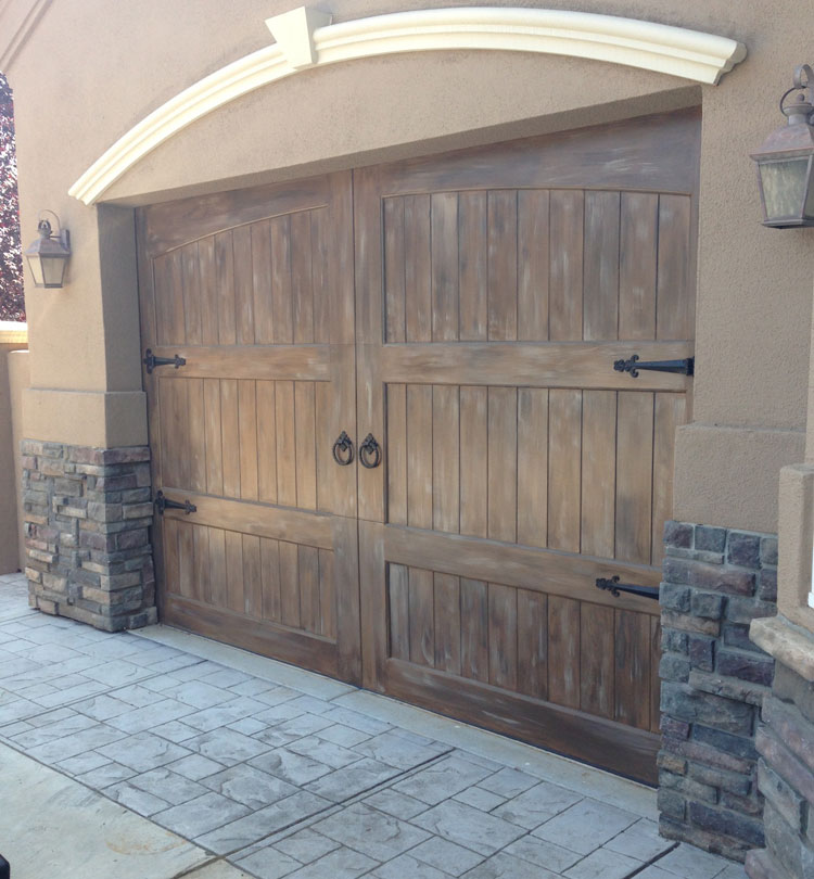 Faux Finish Garage Door